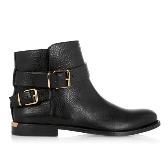 Burberry Womens KALINA Black Leather Ankle Boots booties 7 - Picture 1 of 6